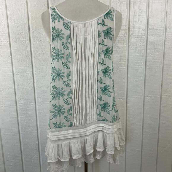 Lilka Anthropologie Women Sleeveless Tank Top Boho Made in India White Large - Picture 6 of 9